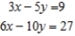 Solve the linear system of equations. If the system is inconsistent, indicate this. 