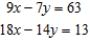 Solve the linear system of equations. If the system is inconsistent, indicate this. 