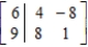 <strong>Write the augmented matrix corresponding to the given system of equations. </strong> A) B) C) D) E)