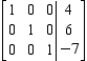 Given that the augmented matrix in row-reduced form is equivalent to the augmented matrix of a system of linear equations, determine whether the system has a solution and find the solution or solutions to the system, if they exist.