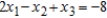 Solve the system of linear equations using the Gauss-Jordan elimination method.