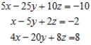 Solve the system of linear equations using the Gauss-Jordan elimination method. 