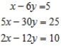 Solve the system of linear equations using the Gauss-Jordan elimination method. If there is no solution, answer none. 