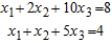 Solve the system of linear equations using the Gauss-Jordan elimination method. If there is no solution, answer none. 
