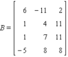 Identify the row matrix. What is its transpose?      