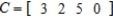 Identify the column matrix. What is its transpose?        