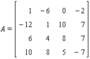 Identify the square matrix. What is its transpose?        