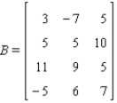 Identify the square matrix. What is its transpose?        