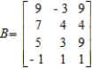 Find b<sub>13</sub>, b<sub>31</sub> and b<sub>43</sub>. b<sub>13</sub> = __________ b<sub>31</sub> = __________ b<sub>43</sub> = __________