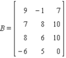 Identify the column matrix. What is its transpose? Column matrix: __________ (A,B,C or D) Transpose: __________