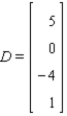 Identify the column matrix. What is its transpose? Column matrix: __________ (A,B,C or D) Transpose: __________