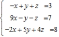 Write the system of linear equations in matrix form. ​  