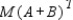 A dietitian plans a meal around three foods. The number of units of vitamin A, vitamin C, and calcium in each ounce of these foods is represented by the matrix M, where The matrices A and B represent the amount of each food (in ounces) consumed by a girl at two different meals, where Calculate .