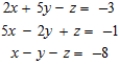 Writing a matrix equation that is equivalent to the given system of linear equations solve the system using the inverse matrix. 
