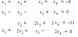 Writing a matrix equation that is equivalent to the given system of linear equations solve the system using the inverse matrix. 