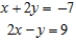 Writing the system of equations as a matrix equation solve the system of equations by using the inverse of the coefficient matrix. 