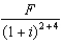 <strong>The proper equation to use in calculating the present discounted value of a sum F received in two years and again in four years is</strong> A)   B)   C)   D)   <div style=padding-top: 35px> 