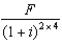 <strong>The proper equation to use in calculating the present discounted value of a sum F received in two years and again in four years is</strong> A)   B)   C)   D)   <div style=padding-top: 35px> 