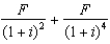 <strong>The proper equation to use in calculating the present discounted value of a sum F received in two years and again in four years is</strong> A)   B)   C)   D)   <div style=padding-top: 35px> 