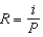 <strong>The formula that gives the relationship between the price and the yield for long-term bonds, where P is the price of the bond, R is the bond coupon, and i is the yield, is</strong> A) B) C) D) P = R \times i E) R = P + i