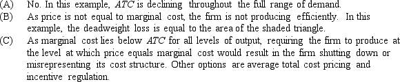 In this industry, the firm will produce at the level at which MR = MC, Q<sub>m</sub> and charge price P<sub>m</sub>.    