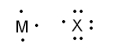 <strong>What is the formula when atoms of M and X (pictured below) react to form a stable ionic compound? </strong> A)MX<sub>3</sub> B)M<sub>3</sub>X C)MX D)MX<sub>5</sub>