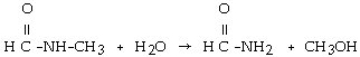 <strong>Which of the following is the reaction for the acid hydrolysis of N-methylacetamide?</strong> A) B) C) D) E)