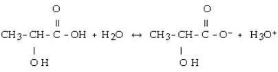 <strong>Which of the following is the reaction for the ionization of β-hydroxypropanoic acid in water?</strong> A) B) C) D) E)