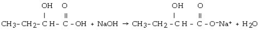 <strong>Which of the following is the reaction for the neutralization of β-hydroxybutyric acid with NaOH?</strong> A) B) C) D) E)