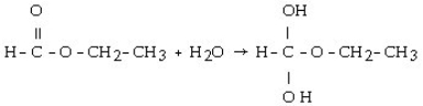 <strong>Which of the following is the reaction for the acid hydrolysis of ethyl formate?</strong> A) B) C) D) E)