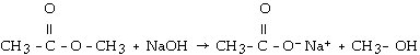 <strong>Which of the following is the reaction for the saponification of methyl acetate?</strong> A) B) C) D) E)