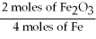 <strong>Given the following equation, what is the correct form of the conversion factor needed to convert the number of moles of O<sub>2</sub> to the number of moles of Fe<sub>2</sub>O₃ produced? 4Fe(s) + 3O<sub>2</sub> (g) → 2Fe<sub>2</sub>O₃(s)</strong> A)   B)   C)   D)   E)   <div style=padding-top: 35px> 