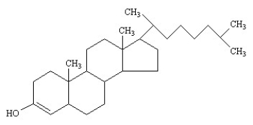 <strong>For the question(s) that follow, identify the class of lipid to which each of the following molecules belongs. </strong> A)steroid B)glycerophospholipid C)wax D)bile salt E)prostaglandin