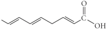 <strong>Which of the following is a fatty acid which is a solid at room temperature?</strong> A) B) C) D) E)