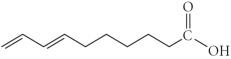 <strong>Which of the following is a fatty acid which is a solid at room temperature?</strong> A) B) C) D) E)