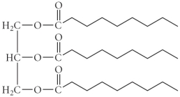 <strong>Choose the polyunsaturated triacylglycerol from the compounds below.</strong> A) B) C) D) E)