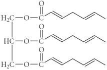 <strong>Choose the polyunsaturated triacylglycerol from the compounds below.</strong> A) B) C) D) E)