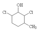 <strong>The condensed structural formula for 2,3-dichloro-4-methylcyclohexanol is</strong> A)   B)   C)   D)   E)   <div style=padding-top: 35px> 