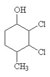 <strong>The condensed structural formula for 2,3-dichloro-4-methylcyclohexanol is</strong> A)   B)   C)   D)   E)   <div style=padding-top: 35px> 