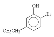<strong>What is the name for this compound?  </strong> A)2-bromo-5-ethylcyclohexanol B)2-bromo-5-ethylphenol C)4-bromo-1-ethyl-5-phenol D)6-bromo-3-ethylphenol E)2-bromo-5-methylphenol <div style=padding-top: 35px> 