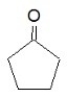 <strong>Which compound will undergo oxidation to yield the following?  </strong> A)pentanol B)cyclopentane C)cyclopentanol D)methylcyclobutanol E)cyclopentene <div style=padding-top: 35px> 