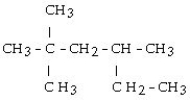 <strong>What is the IUPAC name of this alkane? </strong> A)4-ethyl-2,2-dimethylpentane B)2-ethyl-4,4-dimethylpentane C)2,2,4-trimethylhexane D)2-ethyl-2,2-dimethylpentane E)3,5,5-trimethylhexane