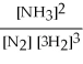 <strong>The equation for the formation of ammonia from nitrogen and hydrogen is shown below. What is the form of the equilibrium constant? 3H2(g) + N2(g) ⇌ 2NH₃(g)</strong> A) B) C) D) E)