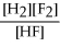 <strong>What is the correct form for the equilibrium constant expression for this reaction? H2(g) + F2(g) ⇌ 2HF(g)</strong> A) B) C) D) E)