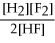 <strong>What is the correct form for the equilibrium constant expression for this reaction? H2(g) + F2(g) ⇌ 2HF(g)</strong> A) B) C) D) E)