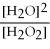 <strong>What is the correct form of the equilibrium constant for this reaction? 2H2O2 (g) ⇌ 2H2O (g) + O2 (g)</strong> A) B) C) D)