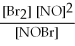 <strong>For the following reaction, the equilibrium constant Kc is 2.0 at a certain temperature. Write the equilibrium constant expression of the equilibrium constant, Kc. 2NOBr(g) ⇌ 2NO(g) + Br2(g)</strong> A) B) C) D) E)