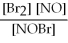 <strong>For the following reaction, the equilibrium constant Kc is 2.0 at a certain temperature. Write the equilibrium constant expression of the equilibrium constant, Kc. 2NOBr(g) ⇌ 2NO(g) + Br2(g)</strong> A) B) C) D) E)