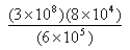 <strong>Compute: </strong> A)1 \times 10<sup>17 </sup> B)6 \times 10<sup>7 </sup> C)8 \times 10<sup>17 </sup> D)4 \times 10<sup>7 </sup> E)None of these is correct.