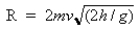 <strong>A stone with a mass m is dropped from an airplane that has a horizontal velocity v at a height h above a lake.If air resistance is neglected,the horizontal distance R from the point on the lake directly below the point of release to the point where the stone strikes the water is given by which formula?</strong> A)R = v(2h/g)<sup>2 </sup> B)R = (1/2)gt<sup>2 </sup> C) D) E)None of these is correct.